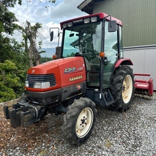 【引き取り限定】ヤンマー エコトラ AF650 トラクター 50馬力 YANMAR ディーゼル KOBASHI ロータリー付き 耕運機 ※修理お勧め。