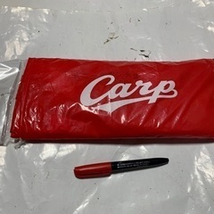 広島 カープ ビニールポンチョ ビニール小物入れ付き の画像