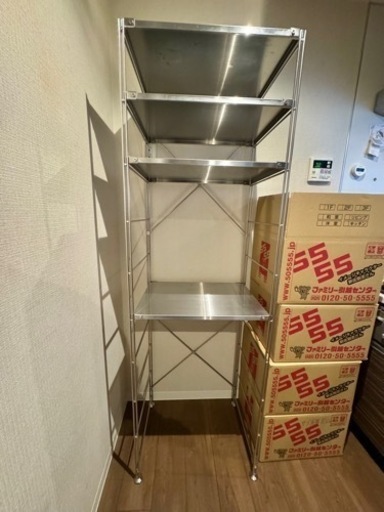 取引中【無印良品】ステンレスユニットシェルフ ・大