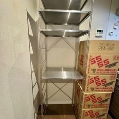 取引中【無印良品】ステンレスユニットシェルフ ・大の画像