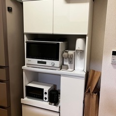 食器棚 レンジボード　ホワイト