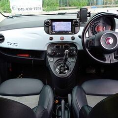★車検R7/4★フィアット500★1.4/16V スポーツ★パドルシフト★社外ナビ★フルセグTV★Bカメラ★専用アルミ★リアスポ/ETC他の画像