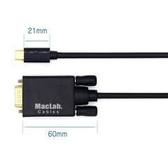 1.8M USB-C - VGA ディスプレイ ケーブルの画像