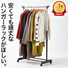 ハンガーラック(2台、キャスターなし) 無料(現地お渡し)の画像