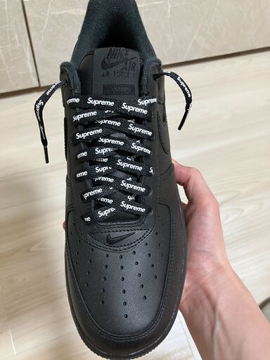 【超美品】エアフォース1 AF1 supreme 黒 27cm