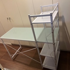 家具 オフィス用家具 机 ガラステーブル