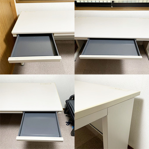【決定】KOKUYO コクヨ 事務机 スチールデスク  幅160cm×奥行70cm×高さ70cm ワゴン付き