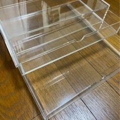 【セット】無印良品　重なるアクリルケース大小　ティッシューボックスの画像