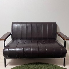 2人掛け　合皮ソファ　ニトリ　の画像