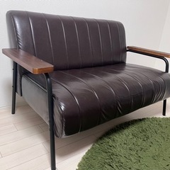 2人掛け　合皮ソファ　ニトリ　の画像