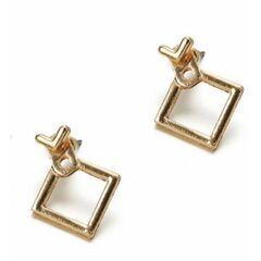 スクエアモチーフ スタッドピアス（新品）の画像