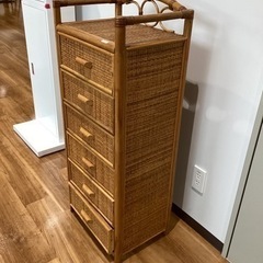 ラタンチェスト【町田市再生家具】　240534の画像