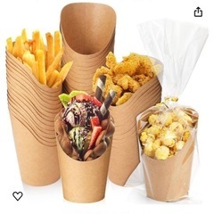 ポテトや唐揚げ容器の画像