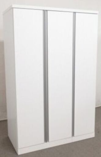 未使用 120cm幅ホワイトワードローブ 服吊