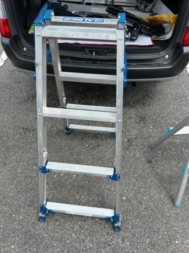 ①【中古】アルインコ(ALINCO) アルミ製脚伸縮式はしご兼用脚立 PRE120F
