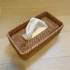 ティッシュケース ラタン製
