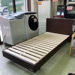 【リサイクルショップ　ピカソ　小松原】【美品】フランスベッド シングルベッドセット（レッグタイプ）ダークブラウン★2223★の画像