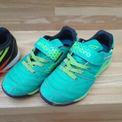 サッカートレシュー＆体育館シューズ17センチの画像