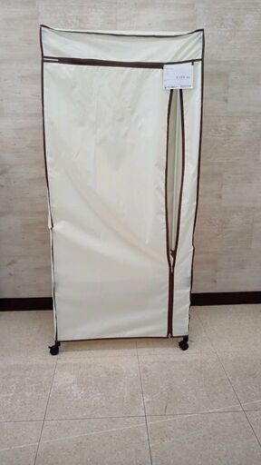 ★ジモティ割あり★  ハンガーラック クリーム H170×D50×W78 クリーニング済み TJ6092