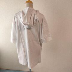 かなエール　レディース　パーカーL　白色　綿100％　新品未使用　送料無料の画像