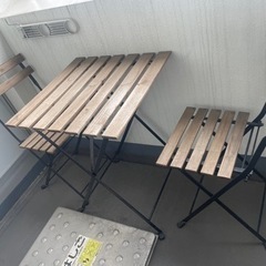 テラス、屋外用　机　椅子　家具 ダイニングセットの画像