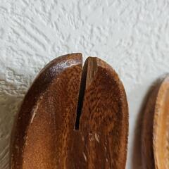木製皿スプーンセットの画像