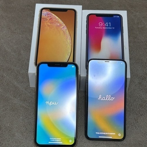 iPhoneXブラック256GB iPhoneXRイエロー64GB