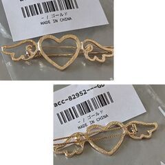 天使の羽エンジェルヘアピン②（新品）ゴールドの画像