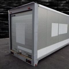 トラックコンテナ 箱 4500x1880x2300 シャッター式 ロング アルミバン 冷凍冷蔵 保冷 倉庫 物置 ガレージ コンテナハウス 愛媛より