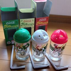 新品 コカ・コーラ オレオレ グラス 3個セット サッカー 東京 読売 ヴェルディ 日本 KITAZAWA ストロー 演奏 レア レトロ 年代物の画像