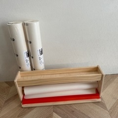 IKEA  MALAお絵描きロール本体+新品ロール２本