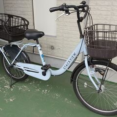 自転車 ママチャリ 鍵付き
