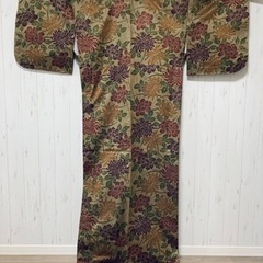  ④【新品未使用】着物 正絹 お誂え レトロ 花柄 総花柄 菊 ...