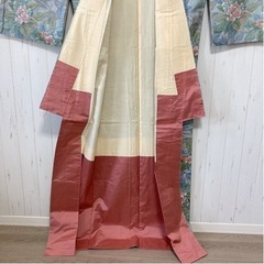 ⑥【新品未使用】着物  花柄 総花柄 くすみ ブルー 正絹 着物 レディースの画像