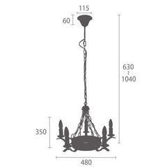 シャンデリア　5灯の画像