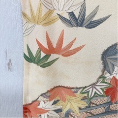 ⑦【新品】着物 もみじ 紅葉 レトロ 昭和 お誂え アンティーク 正絹 着物 レディースの画像