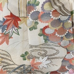 ⑦【新品】着物 もみじ 紅葉 レトロ 昭和 お誂え アンティーク 正絹 着物 レディースの画像