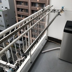ステンレスの物干し竿　　
