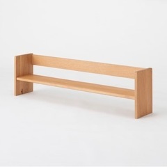 無印良品　天然木　オーク材　デスク　学習机　上置き付き 無印良品が足元棚付の「オーク無垢材デスク」発売！従来型と比較して