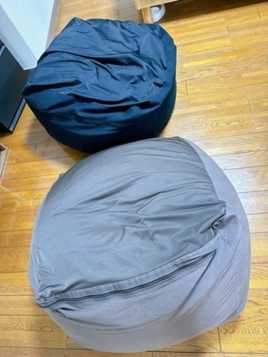 【2個セット】無印良品クッション＆fpcビーズクッション