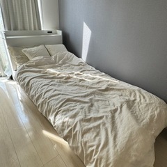 【超美品】家具 ベッド 収納付きシングルベッド