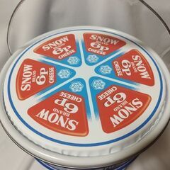 特大【当選品/ 非売品】雪印　6pチーズ　 ペール缶　 バケツ缶　椅子　収納 イスの画像