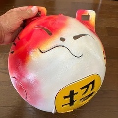 ハンドメイド浮き玉「招き猫　招福」〈兵」の画像