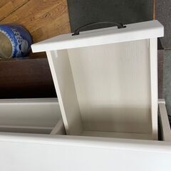 【リサイクルショップどりーむ鹿大前店】No.9885 TV台　ホワイト　引き出し付き　テレビボード　足付きの画像
