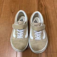17cm VANS スニーカー ベージュ キッズ