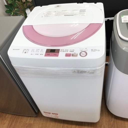 安心の6ヶ月保証付！！【SHARP全自動洗濯機ES-GE6A-P 6.0kg2017年製】売ります！取りに来れる方限定！