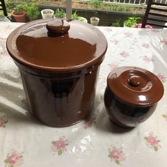 梅干しや味噌を漬ける壺　2個セットの画像