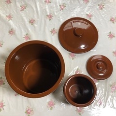 梅干しや味噌を漬ける壺　2個セットの画像