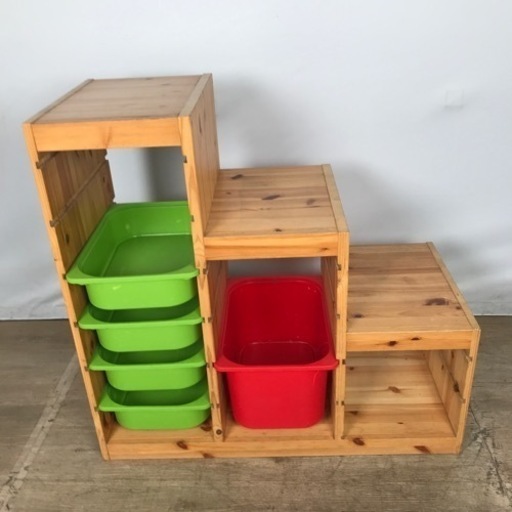 48 IKEA イケア  TROFAST トロファスト 3列 引き出し5つ付 (828341)