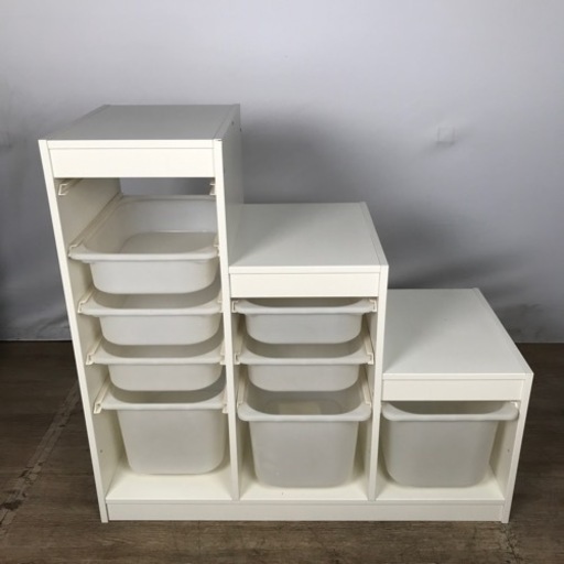 64 IKEA イケア  TROFAST トロファスト 3列 引き出し8つ付き (853515)